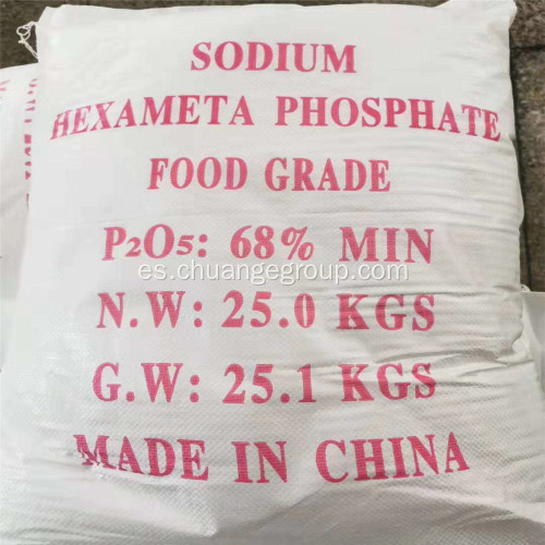 Hexametafosfato de sodio de grado alimenticio SHMP 68%